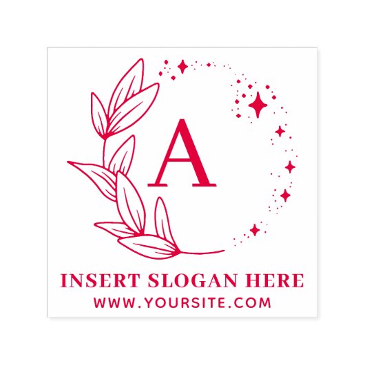 Persoonlijk Zakelijk Monogram Zelfinktend Stempel (Design)