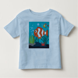 Persoonlijk zeedierenpatroon met vis krab zeewier  kinder shirts