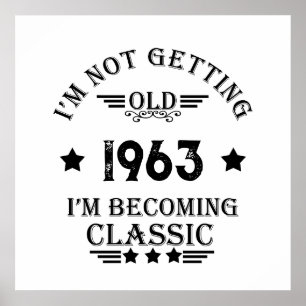 Persoonlijk zestig vintage 60ste verjaardagsfeest poster