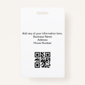 Persoonlijk ziekenhuis werknemer Foto blauwe kaart Badge (Achterkant)