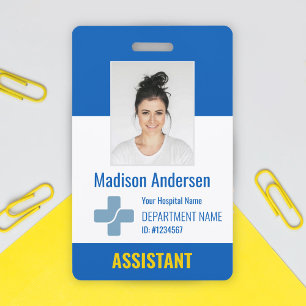 Persoonlijk ziekenhuiswerknemerlogo en foto-ID Badge