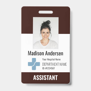 Persoonlijk ziekenhuiswerknemerlogo en foto-ID Badge
