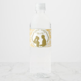 Persoonlijk Zonnebloem Bloem Waterfles Label Etiket