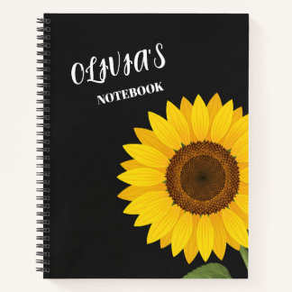 Persoonlijk Zonnebloem Spiraal Notitieboek