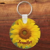 Persoonlijk zonnebloemSleutelhanger Sleutelhanger (Voorkant)