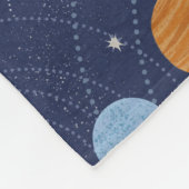 Persoonlijk zonnestelsel met zon en planeten fleece deken (Hoek)