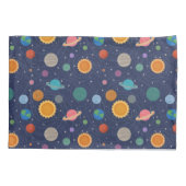 Persoonlijk zonnestelsel met zon en planeten kussensloop (Achterkant)