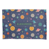 Persoonlijk zonnestelsel met zon en planeten kussensloop (Voorkant)