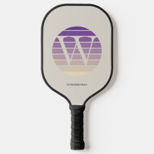 Persoonlijk Zonsopgang Pastel Monogram Pickleball Paddle