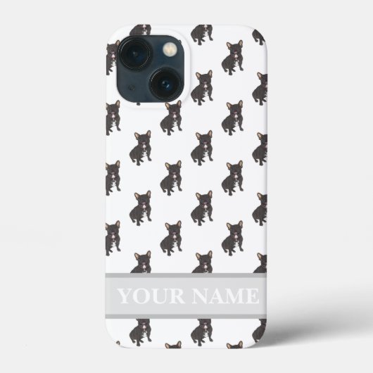 Persoonlijk zwart Brindle Frenchie Dog Case-Mate iPhone Case (Achterkant)