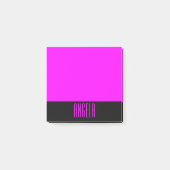Persoonlijk zwart en fuchsia post-it® notes (Voorkant)