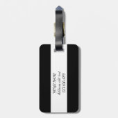 Persoonlijk zwart en wit grappig piraat Panda Bagagelabel (Achterkant verticaal)