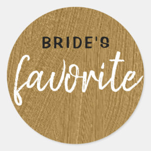 Persoonlijk zwart goud in Bride Ronde Sticker