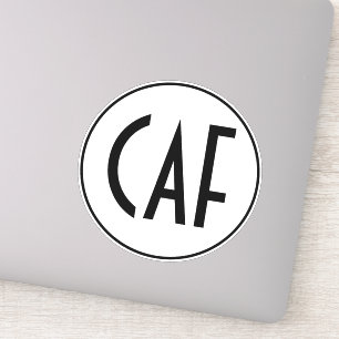 Persoonlijk zwart-wit sticker met kusknip