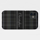 Persoonlijk Zwarte Plaid Case-Mate iPhone Case (Achterkant (horizontaal))