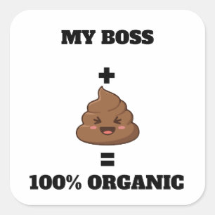 Persoonlijke 100% Organische Poep Sticker - Aangep