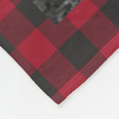 Persoonlijke 11 foto-collage DANKBAAR Rood geruit Fleece Deken (Hoek)