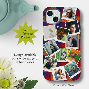Persoonlijke 11 foto-collage iPhone 15 plus case