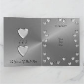 Persoonlijke 25e Silver Wedding Jubileum Kaart (Binnen)