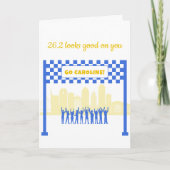 Persoonlijke 26.2 Boston Marathon hardloop felicit Kaart (Voorkant)