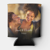 Persoonlijke 2 Foto Script Naam Datum Blikjeskoeler (Voorkant)