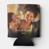 Persoonlijke 2 Foto Script Naam Datum Blikjeskoeler (Achterkant)