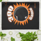 Persoonlijke 300 Game & 700 Series Bowling Theedoek (Gevouwen)