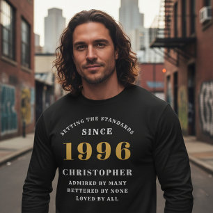 Persoonlijke 30e verjaardag 1996 voeg naam toe t-shirt