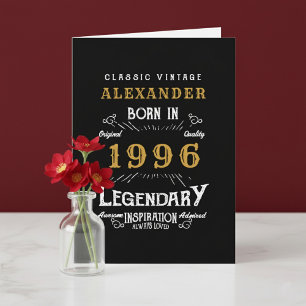 Persoonlijke 30e verjaardag Geboren 1996 Vintage Z Kaart