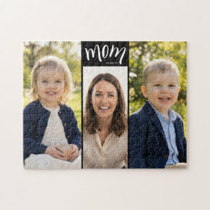 Persoonlijke 3-foto collage Zwarte Moeder Geschat Legpuzzel