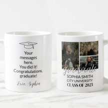 Persoonlijke 3-foto's Gefeliciteerd Afgestudeerde