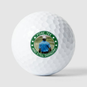 Persoonlijke 40e verjaardag 'Fore-tee nog steeds s Golfballen