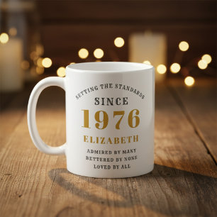 Persoonlijke 50e verjaardag 1976 naam toevoegen El Koffiemok