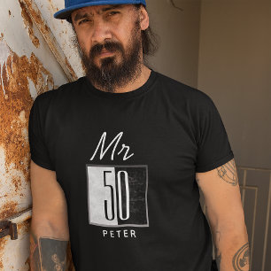 Persoonlijke 50e verjaardag t-shirt