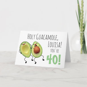 Persoonlijke 50e verjaardagskaart 'Heilige Guacamo Kaart