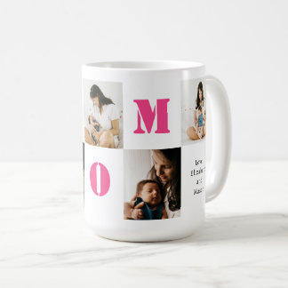 Persoonlijke 5 foto's MOM Roze Hart Koffiemok