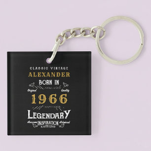 Persoonlijke 60e verjaardag Legende 1966 Vintage Sleutelhanger