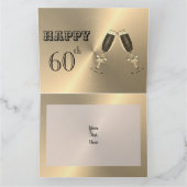 Persoonlijke 60e verjaardagskaart voor hem  kaart (Binnen)