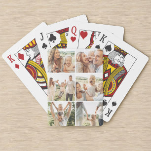 Persoonlijke 6 Foto Collage Verticale Poker Pokerkaarten