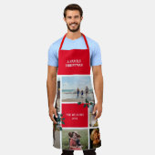 Persoonlijke 6-fotoserie Collage Kerstmis Schort (Gedragen)