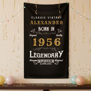 Persoonlijke 70e verjaardag 1956 Vintage legende Spandoek