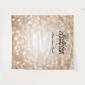 Persoonlijke 70e verjaardag achtergrond Roze Goud Wandkleed (Voorkant (horizontaal))