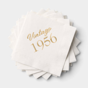 Persoonlijke 70e verjaardag Vintage 1956 Folie Servetten