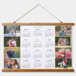 Persoonlijke 8 foto collage 2026 gezenderenderkale hangend wandkleed