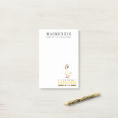 Persoonlijke 911-dispatch-eend met headset post-it® notes (Op bureau)