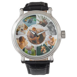 Persoonlijke 9 afgeronde foto's polshort Watch Horloge