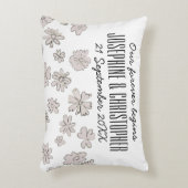Persoonlijke aandenken namen datum typografie bloe accent kussen (Voorkant(Verticaal))