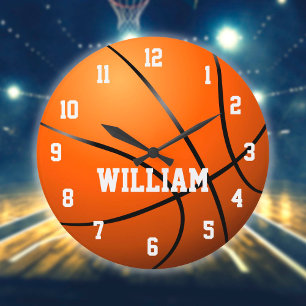 Persoonlijke aangepaste Basketball Large Clock Grote Klok