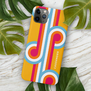 Persoonlijke aangepaste blauwe oranje roze rode re iPhone 11 pro max hoesje