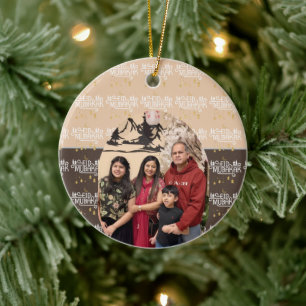 Persoonlijke Aangepaste Foto Afbeelding  Familie Keramisch Ornament